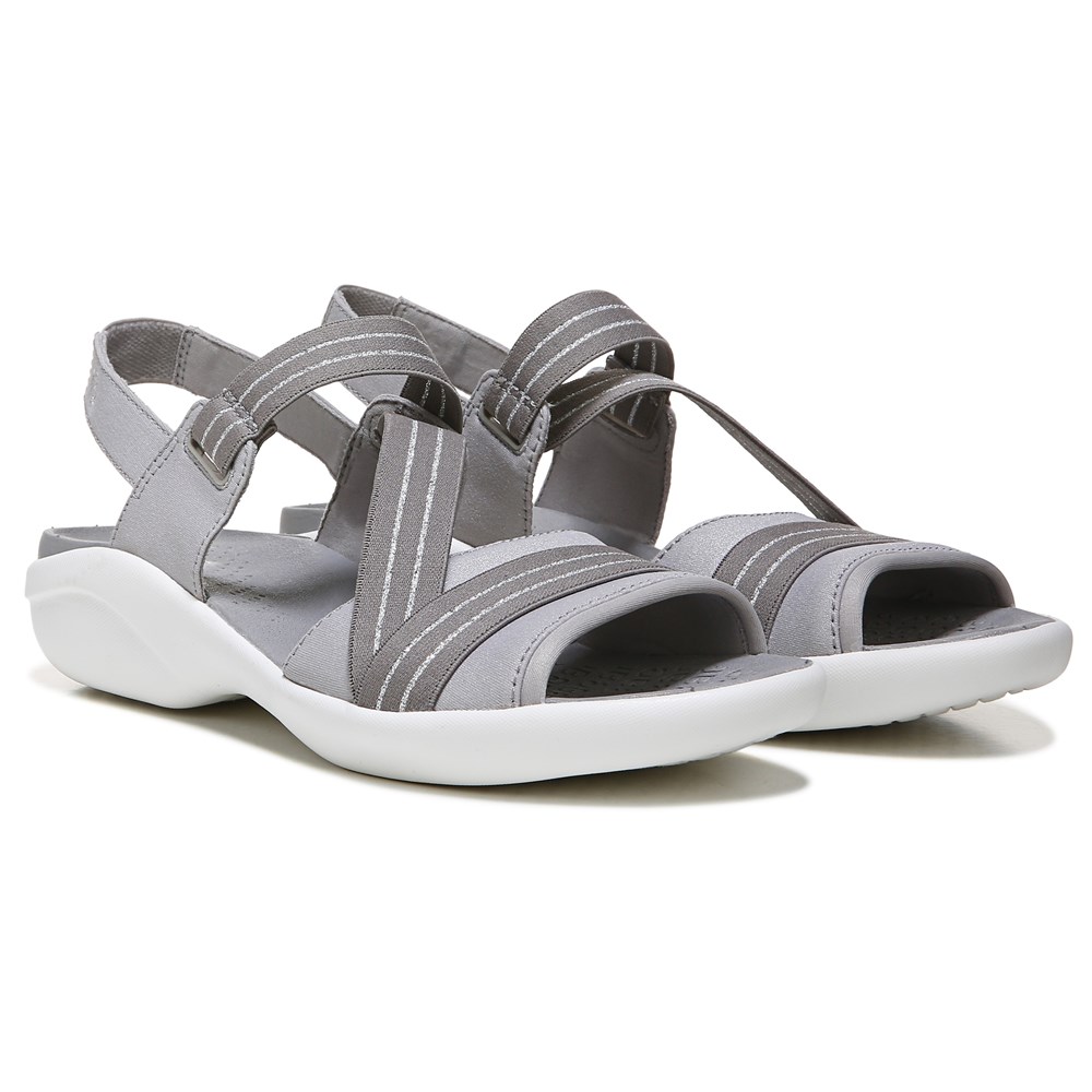 Bzees Chance Sandal - Silver Shimmer Fabric
