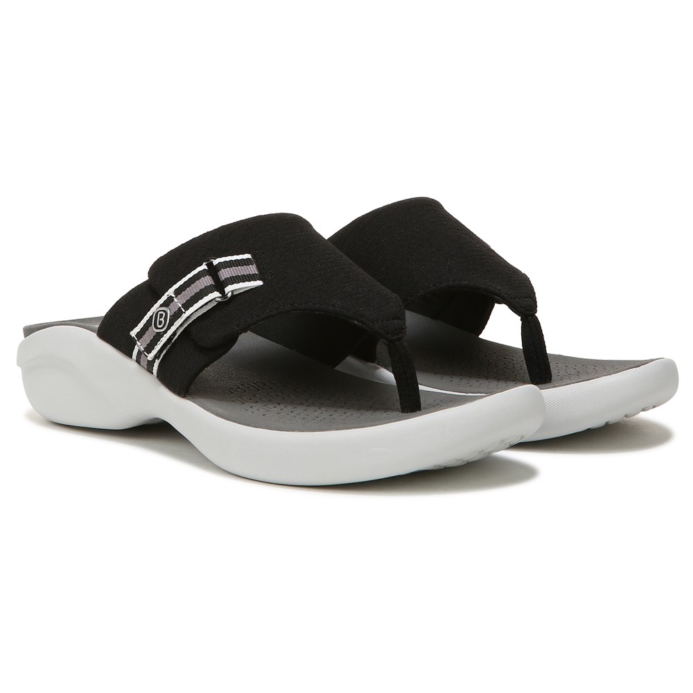 Bzees Camp Out Wedge Sandal - Black Fabric