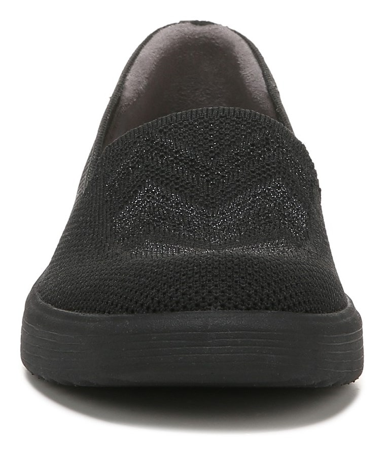 Bzees March On Moc Slip On - Black Chevron Knit Bzees March On Moc Slip On - Black Chevron Knit
