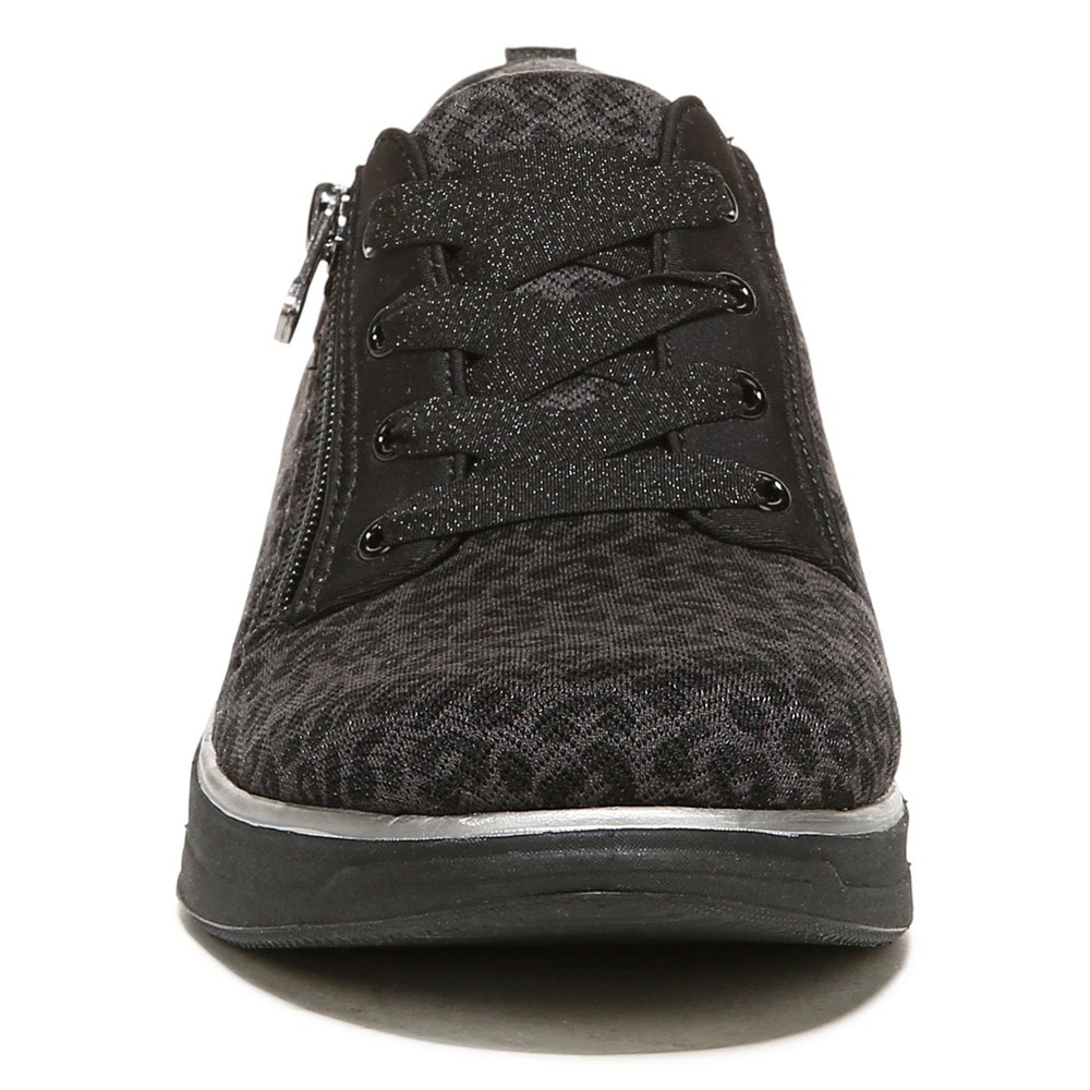 Bzees Tag Along Slip On Sneaker - Black Leopard Fabric Bzees Tag Along Slip On Sneaker - Black Leopard Fabric