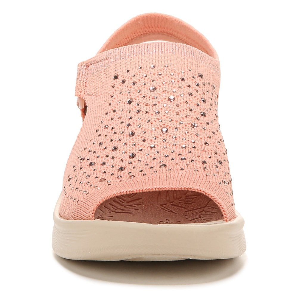Bzees Star Bright Sandal - Peach Rhinestone Knit Bzees Star Bright Sandal - Peach Rhinestone Knit