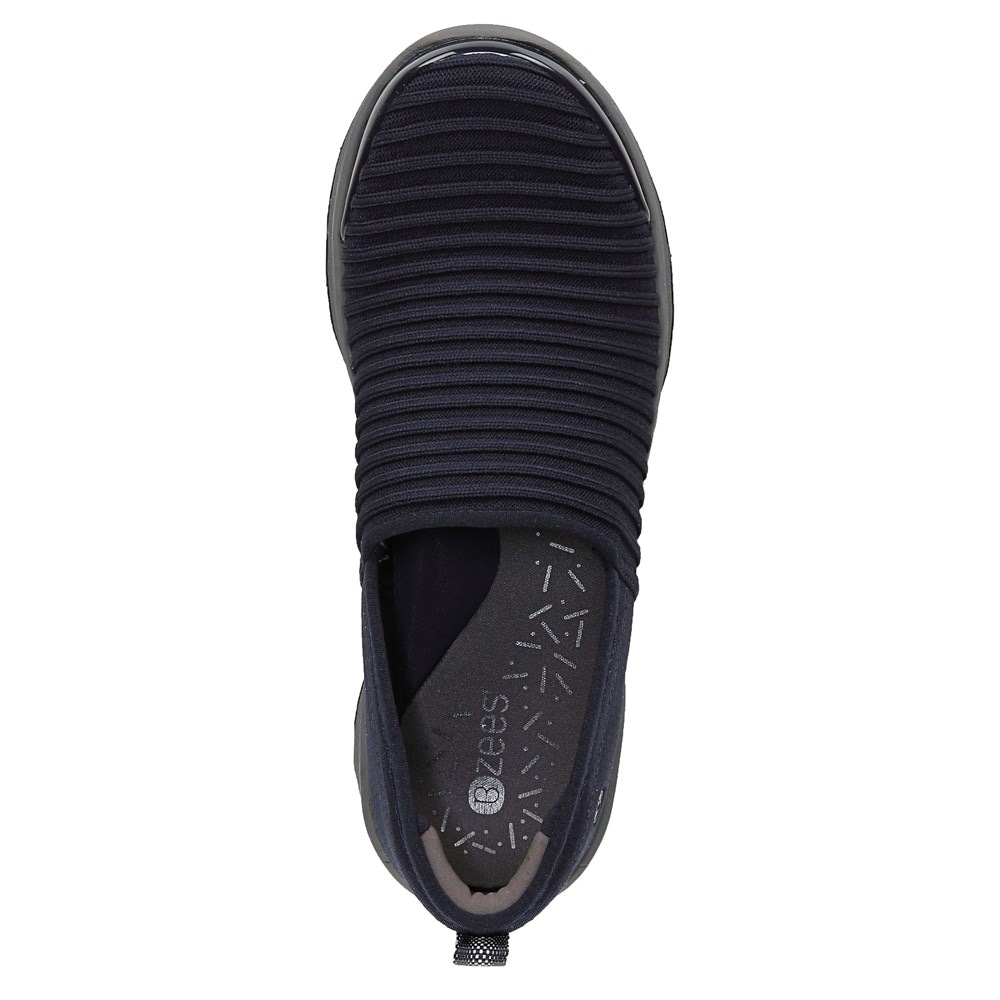 Bzees Glee Slip On - Navy Knit Bzees Glee Slip On - Navy Knit