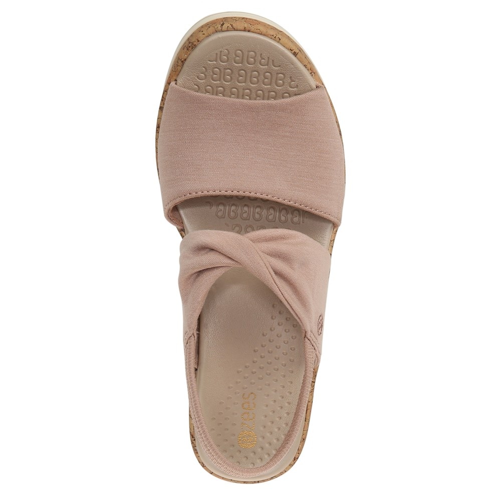 Bzees Remix It Slingback Wedge Sandal - Brown Fabric Bzees Remix It Slingback Wedge Sandal - Brown Fabric