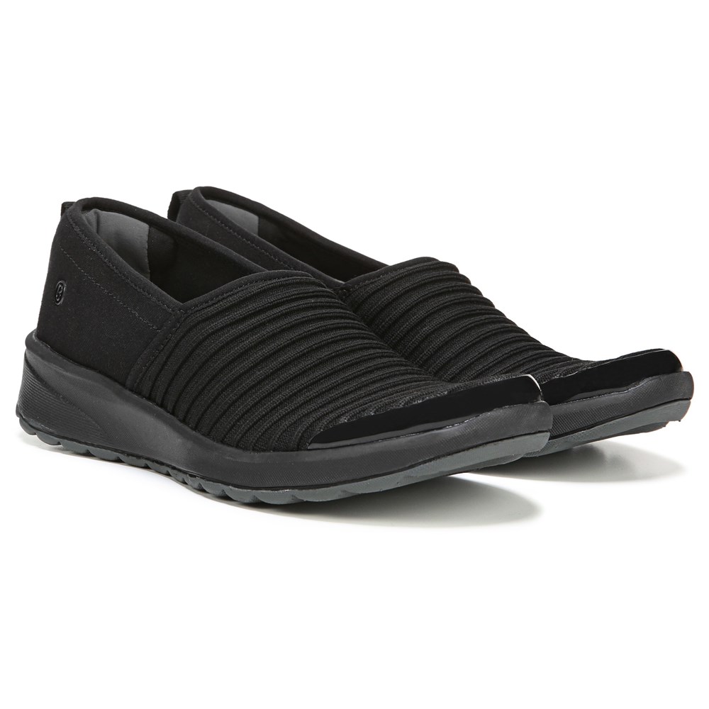 Bzees Glee Slip On - Blacked Ribbed Knit