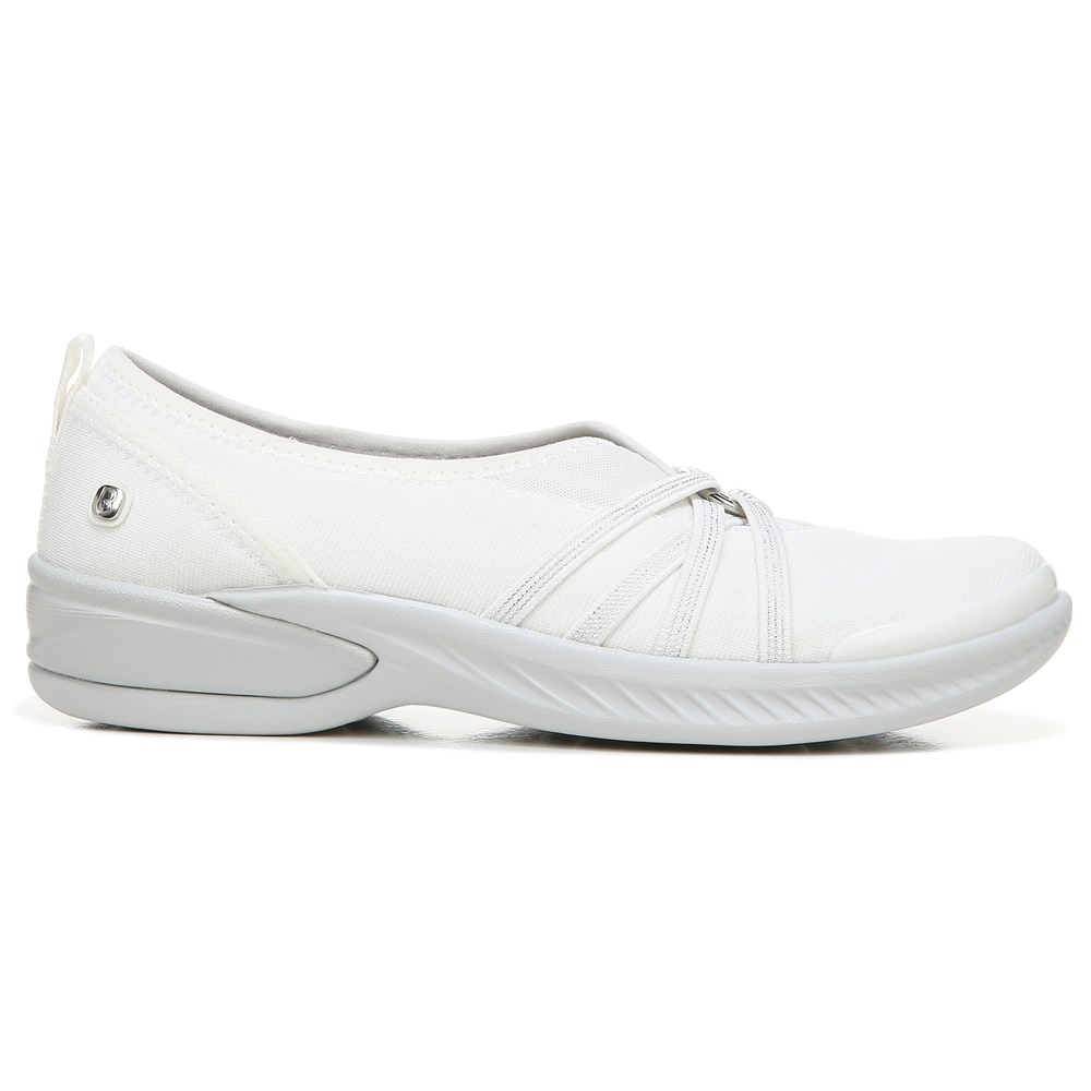 Bzees Niche Slip On - Bright White Fabric