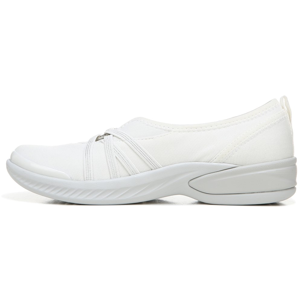 Bzees Niche Slip On - Bright White Fabric