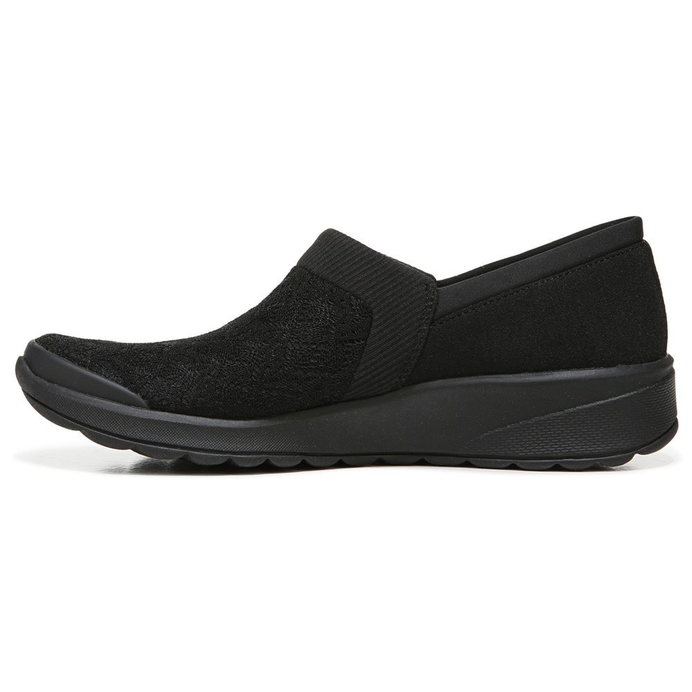 Bzees Gia Slip On - Black Pointelle Knit Bzees Gia Slip On - Black Pointelle Knit