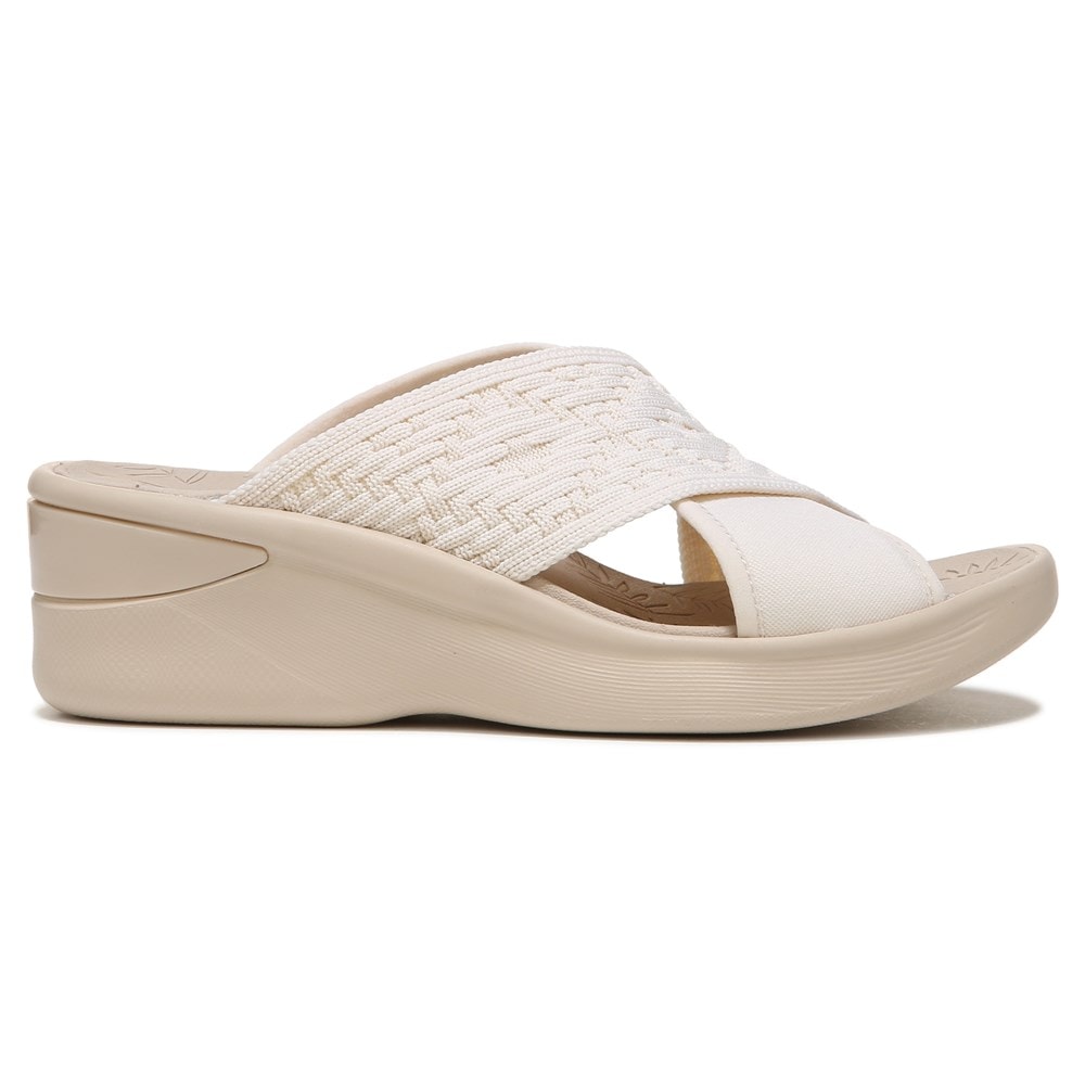 Bzees Sundance Wedge Sandal - Beige Fabric Bzees Sundance Wedge Sandal - Beige Fabric