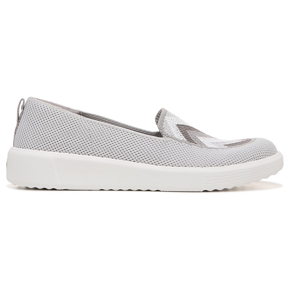 Bzees March On Moc Slip On - Grey Chevron Knit Bzees March On Moc Slip On - Grey Chevron Knit