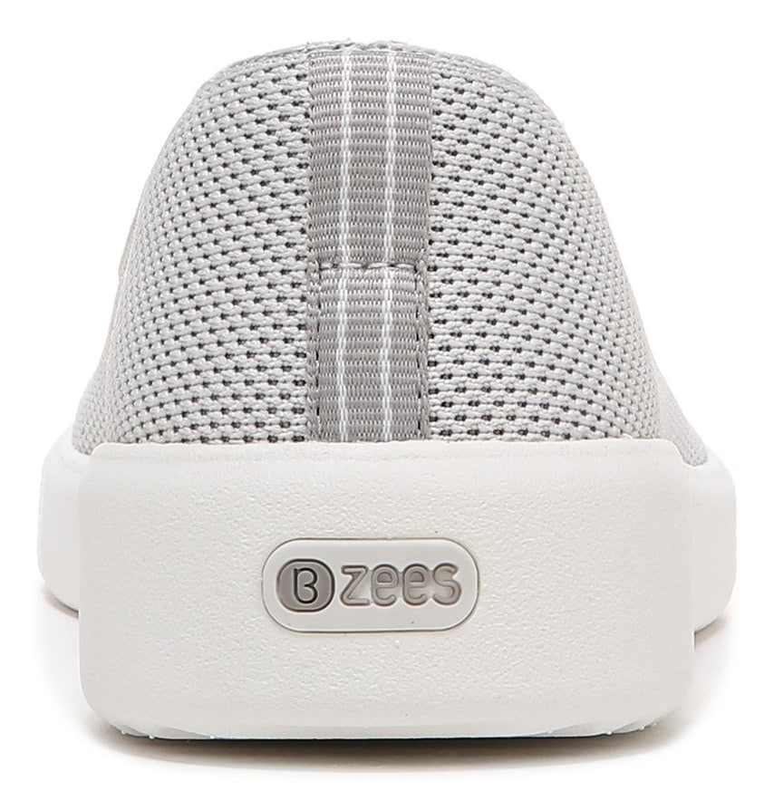 Bzees March On Moc Slip On - Grey Chevron Knit Bzees March On Moc Slip On - Grey Chevron Knit