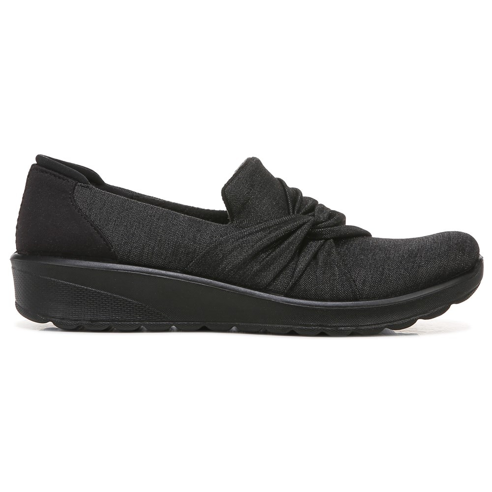 Bzees Glimmer Slip On - Black Shimmer Fabric Bzees Glimmer Slip On - Black Shimmer Fabric