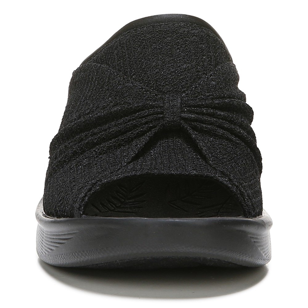 Bzees Sunburst Slide Wedge Sandal - Black Fabric Bzees Sunburst Slide Wedge Sandal - Black Fabric