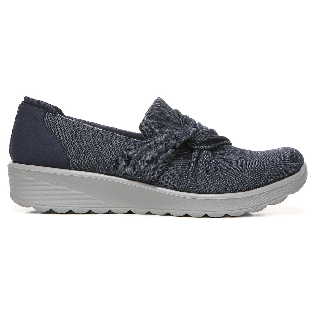 Bzees Glimmer Slip On - Navy Shimmer Fabric Bzees Glimmer Slip On - Navy Shimmer Fabric