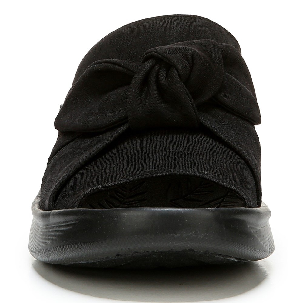 Bzees Smile Wedge Sandal - Black Cheetah Fabric Bzees Smile Wedge Sandal - Black Cheetah Fabric