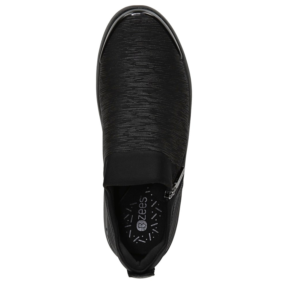 Bzees Axis Sneaker - Black Brushed Heather Fabric
