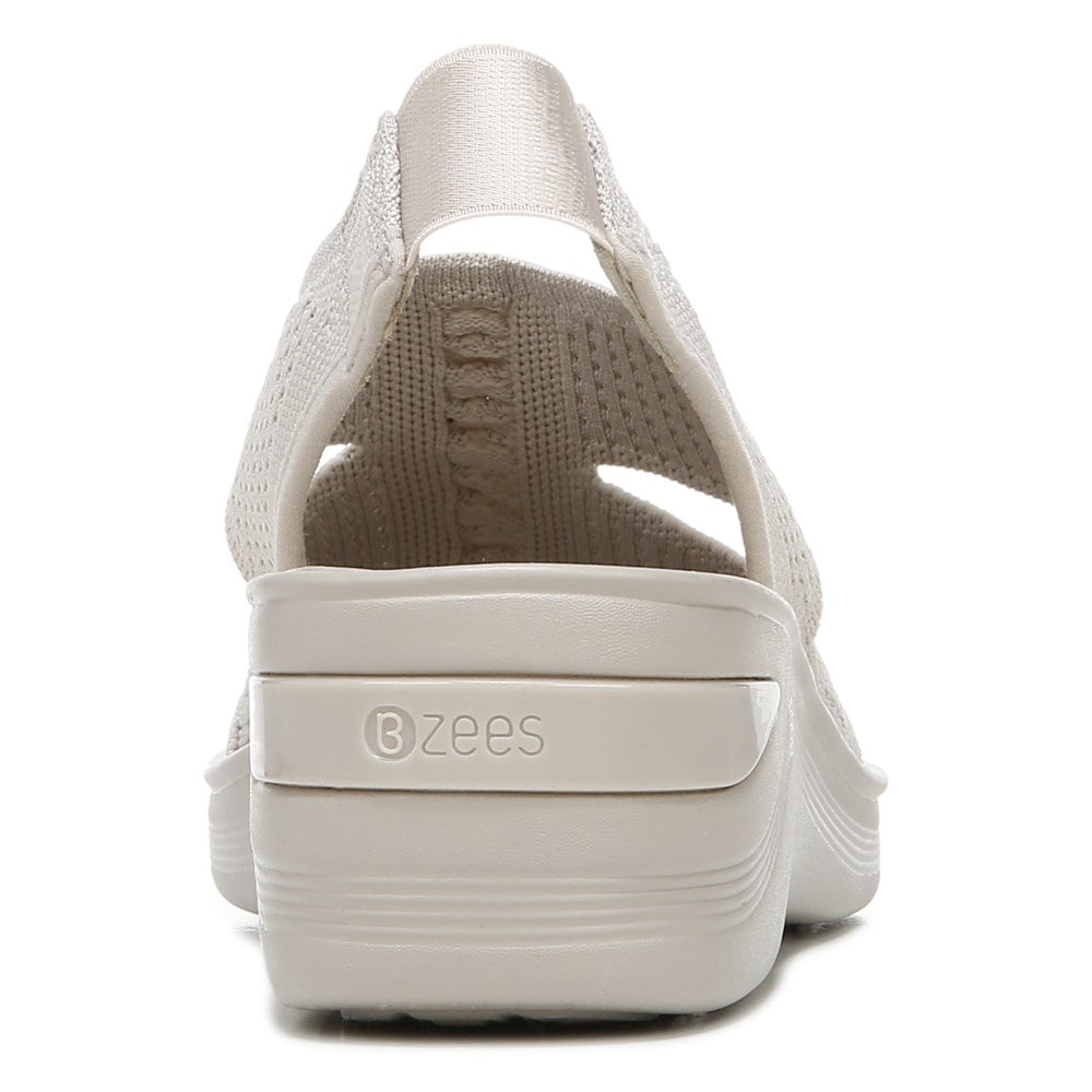 Bzees Double Up Slingback Wedge Sandal - Sand Knit Bzees Double Up Slingback Wedge Sandal - Sand Knit
