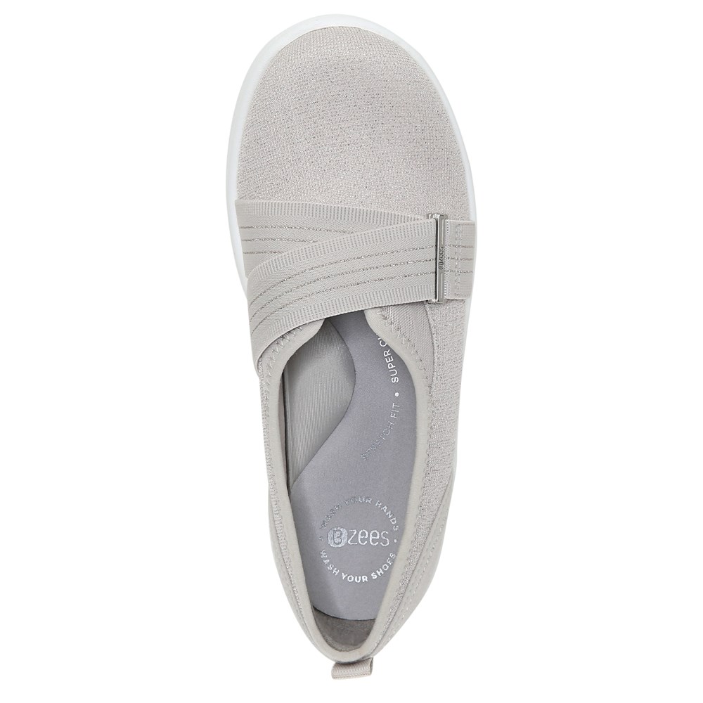 Bzees Niche III Slip On - Sandnet Beige Fabric Bzees Niche III Slip On - Sandnet Beige Fabric