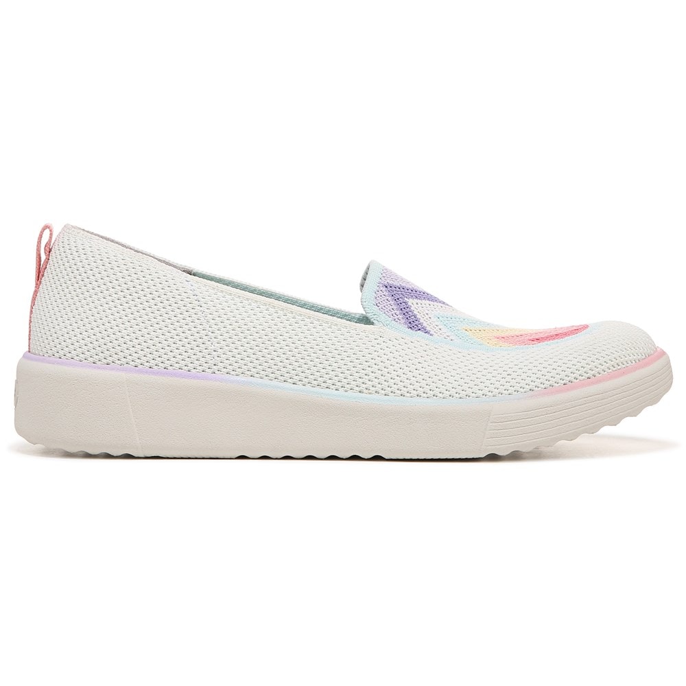 Bzees March On Moc Slip On - White Chevron Knit Bzees March On Moc Slip On - White Chevron Knit