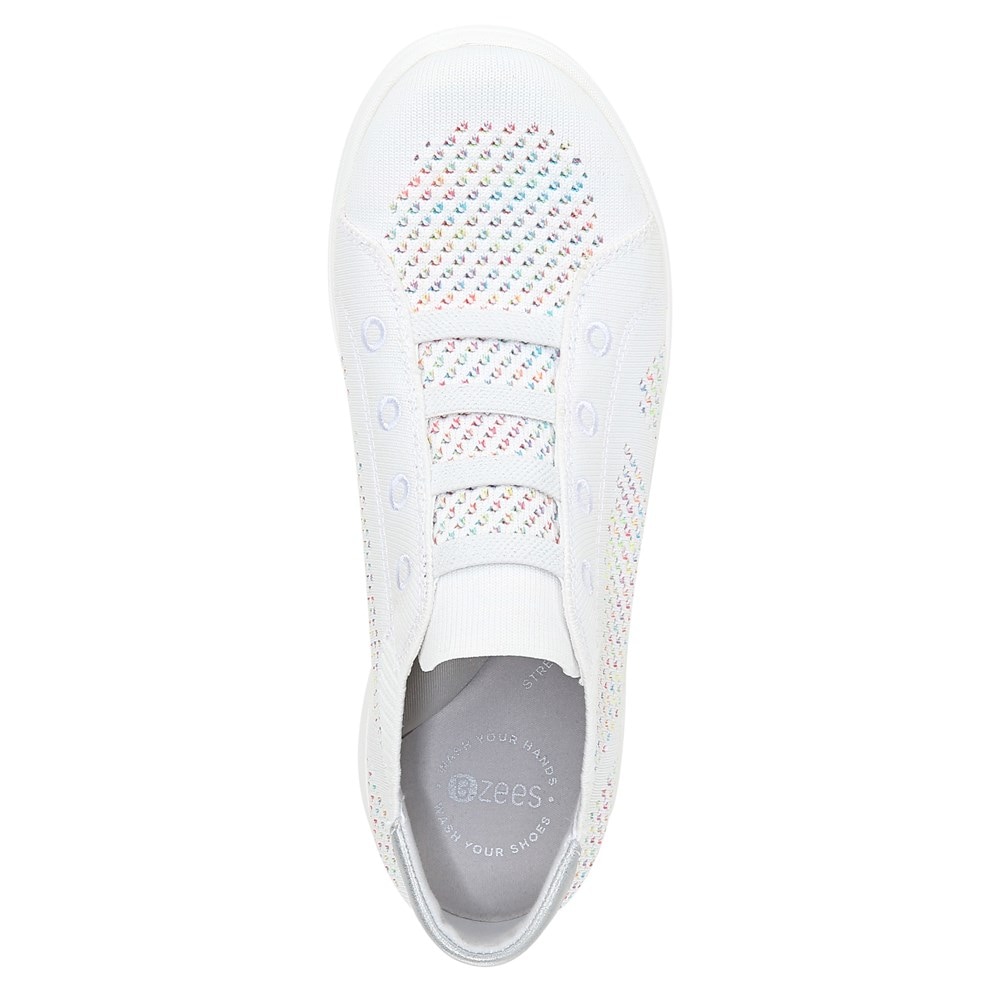 Bzees Golden Knit Slip On Sneaker - White