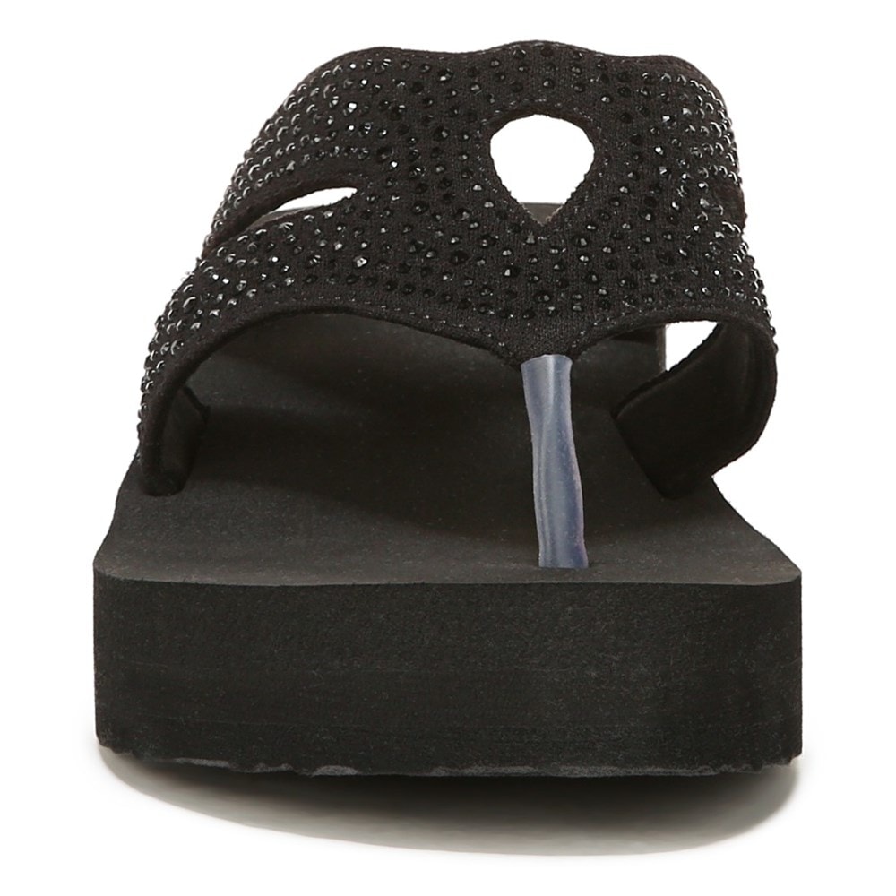 Bzees Rio Wedge Sandal - Black Fabric Bzees Rio Wedge Sandal - Black Fabric
