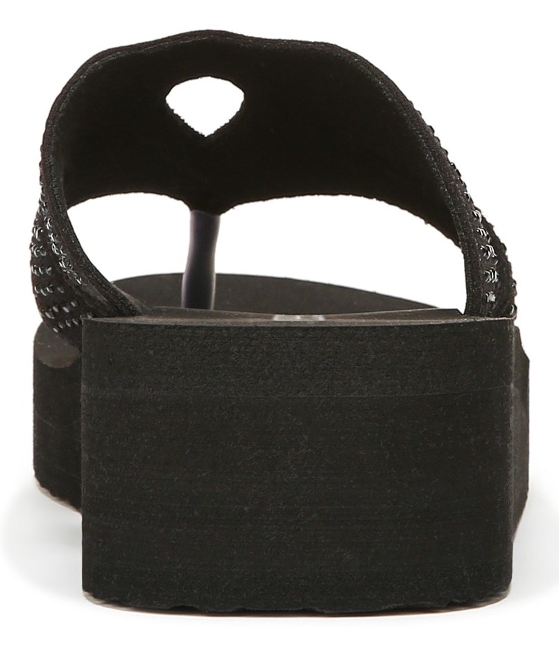 Bzees Rio Wedge Sandal - Black Fabric Bzees Rio Wedge Sandal - Black Fabric