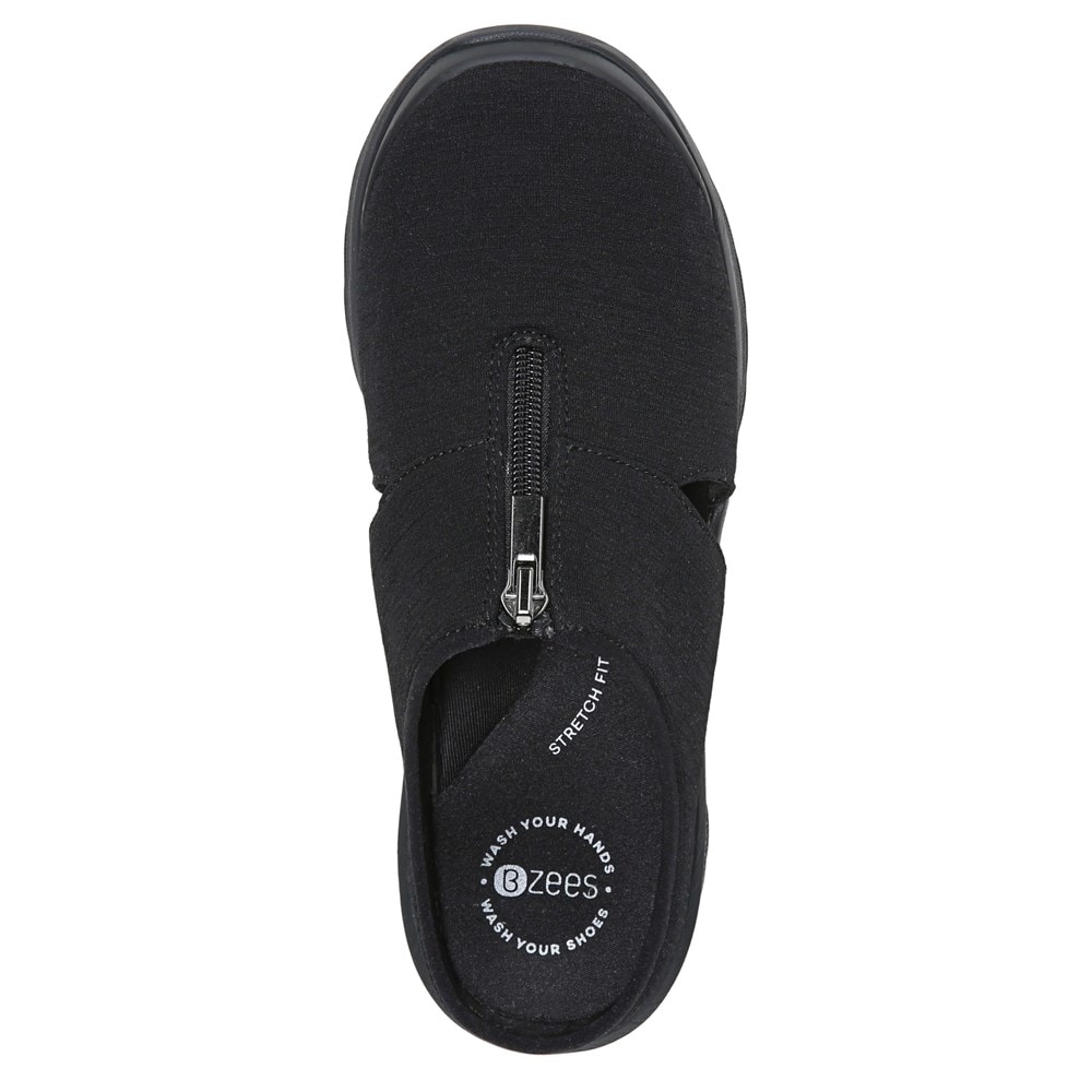 Bzees Gabby Wedge Slip On - Black Fabric Bzees Gabby Wedge Slip On - Black Fabric