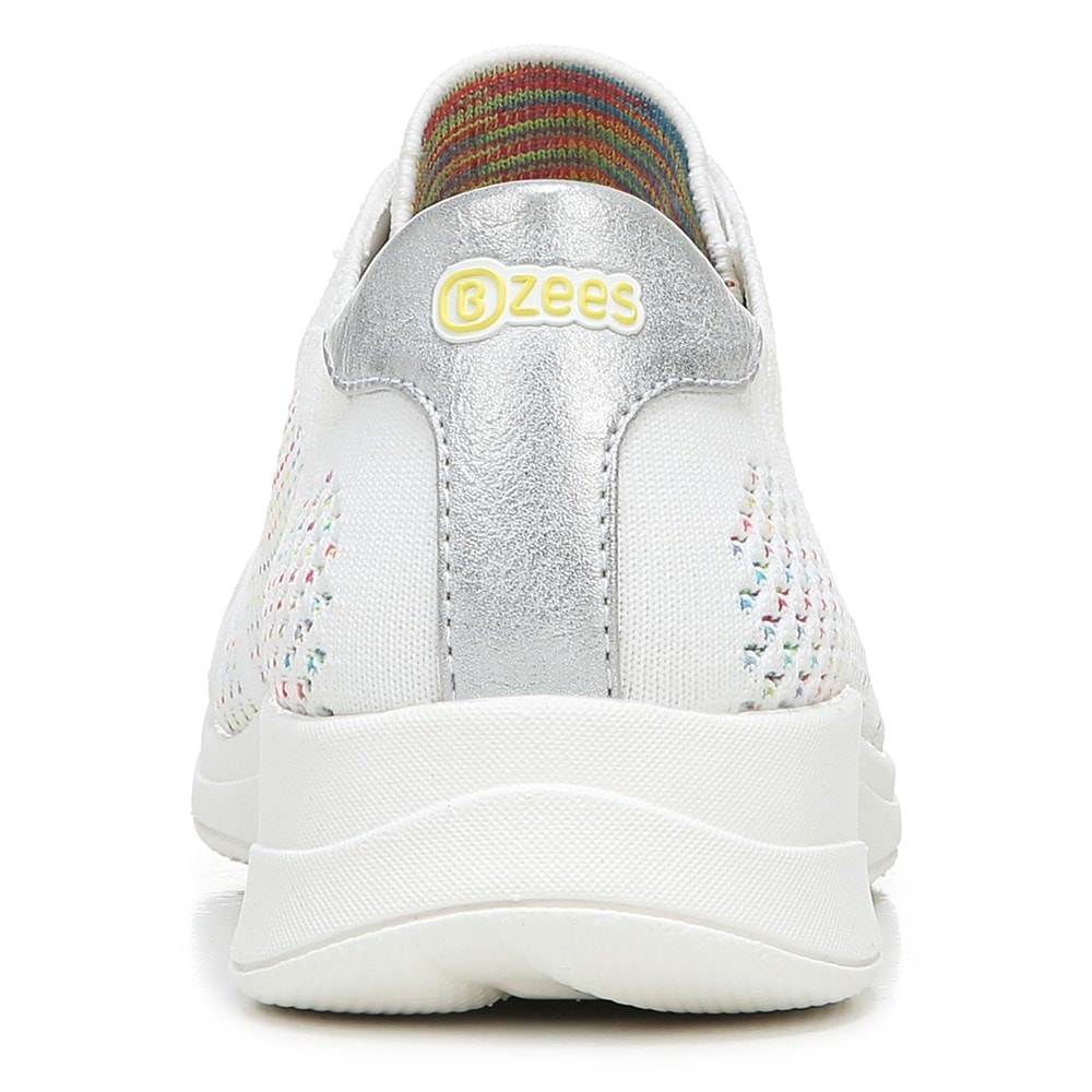 Bzees Golden Knit Slip On Sneaker - White Bzees Golden Knit Slip On Sneaker - White