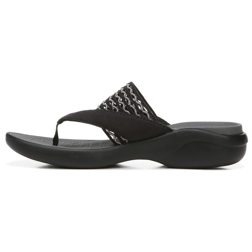 Bzees Cabana Flip Flop Sandal - Black Stretch Fabric Bzees Cabana Flip Flop Sandal - Black Stretch Fabric