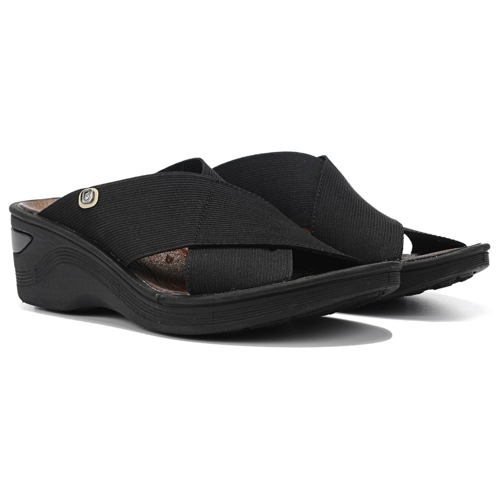 Bzees Desire Wedge Sandal - Black