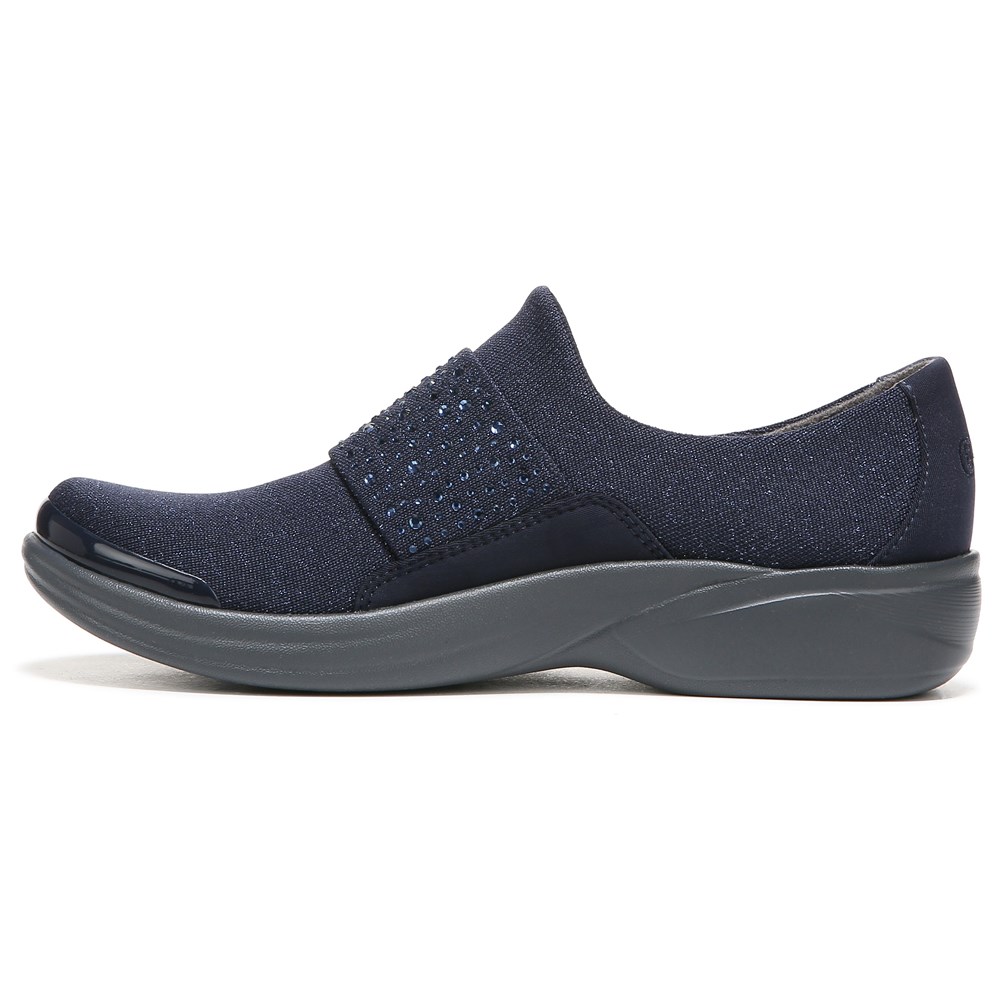 Bzees Pizazz Slip On - Navy Sparkle Knit Fabric Bzees Pizazz Slip On - Navy Sparkle Knit Fabric