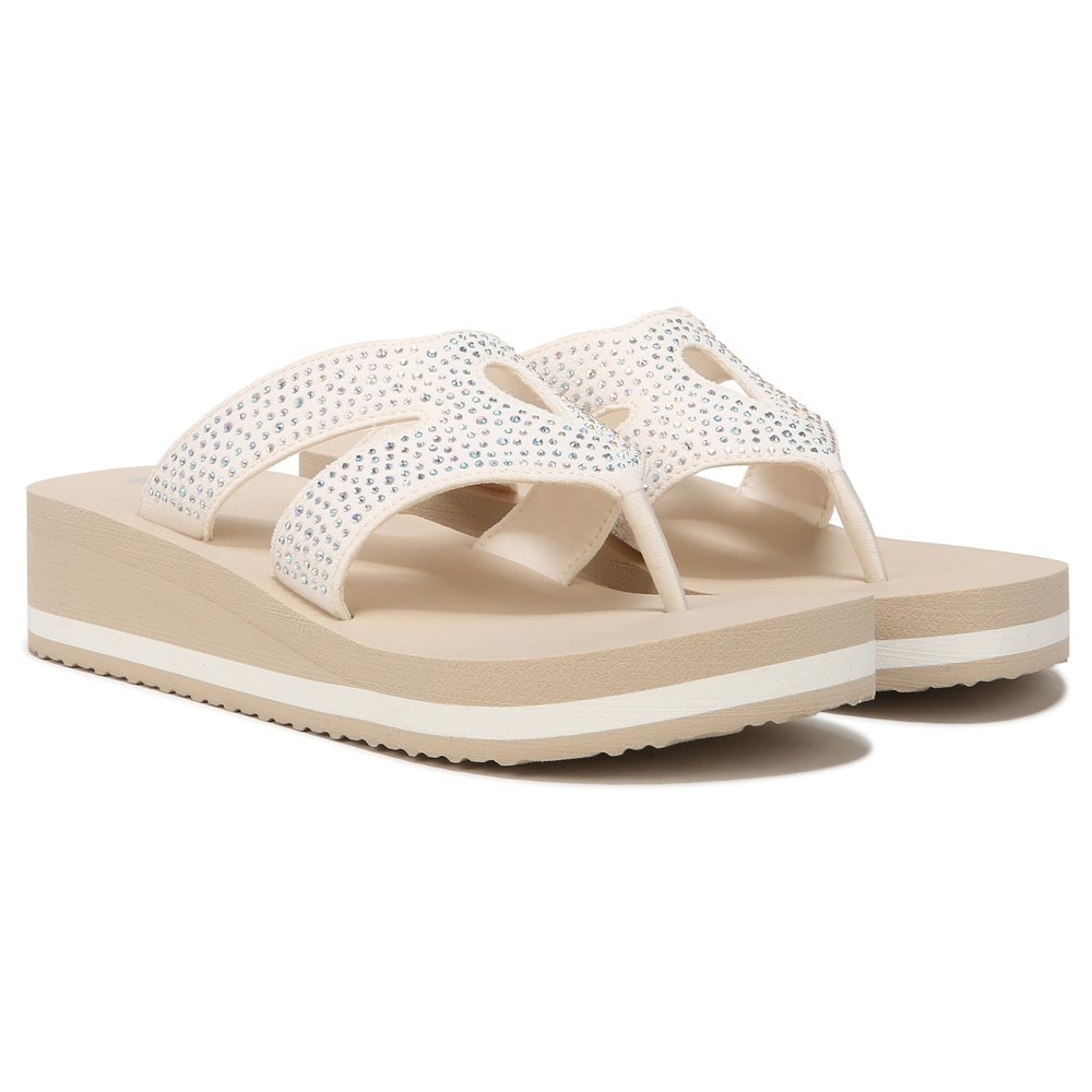 Bzees Rio Wedge Sandal - Sugar Fabric