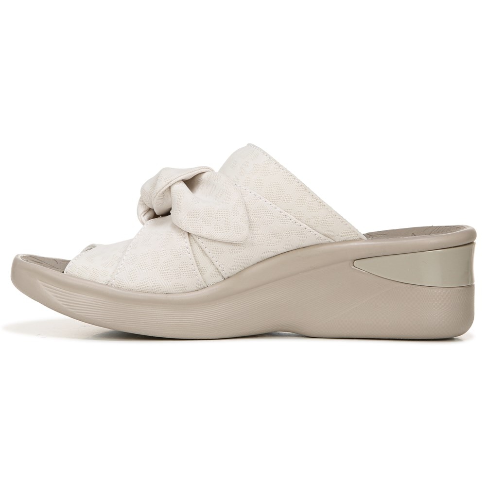 Bzees Smile Wedge Sandal - Cream Cheetah Fabric Bzees Smile Wedge Sandal - Cream Cheetah Fabric