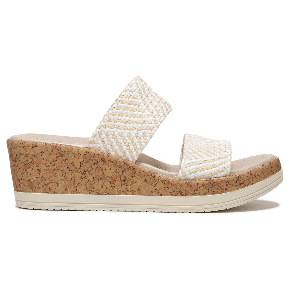 Bzees Resort Wedge Sandal - White Raffia Fabric Bzees Resort Wedge Sandal - White Raffia Fabric