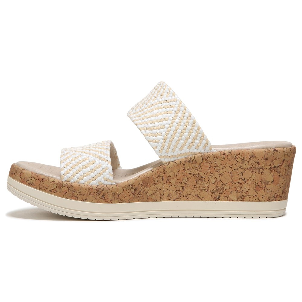 Bzees Resort Wedge Sandal - White Raffia Fabric Bzees Resort Wedge Sandal - White Raffia Fabric