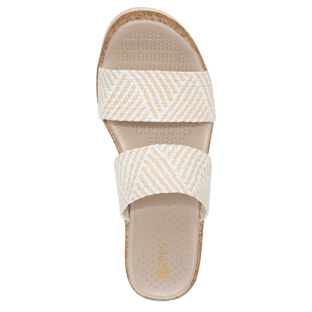 Bzees Resort Wedge Sandal - White Raffia Fabric Bzees Resort Wedge Sandal - White Raffia Fabric