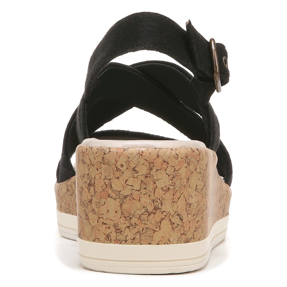Bzees Radiant Wedge Sandal - Black Fabric Bzees Radiant Wedge Sandal - Black Fabric