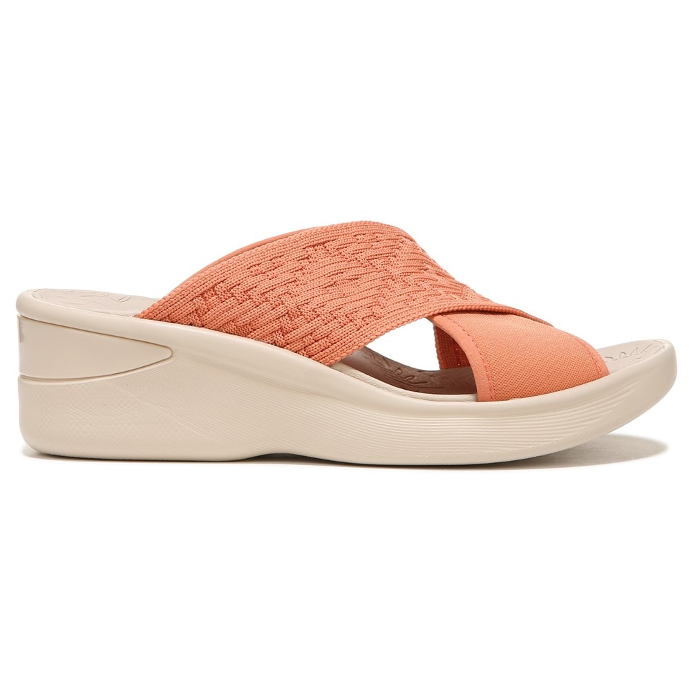 Bzees Sundance Wedge Sandal - Brown Fabric Bzees Sundance Wedge Sandal - Brown Fabric