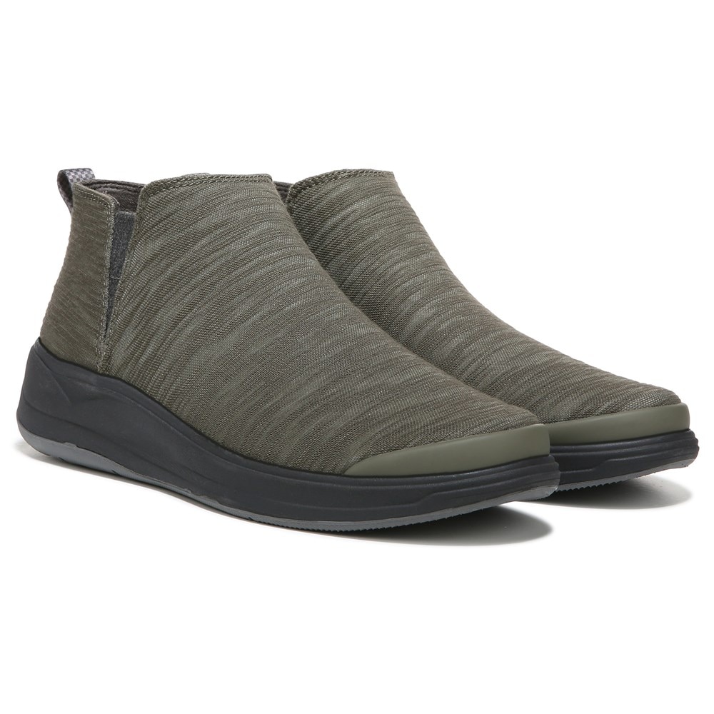 Bzees Tempo Chelsea Bootie - Olive Green Fabric