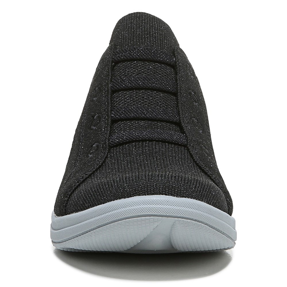 Bzees Golden Knit Slip On Sneaker - Metallic Black Bzees Golden Knit Slip On Sneaker - Metallic Black