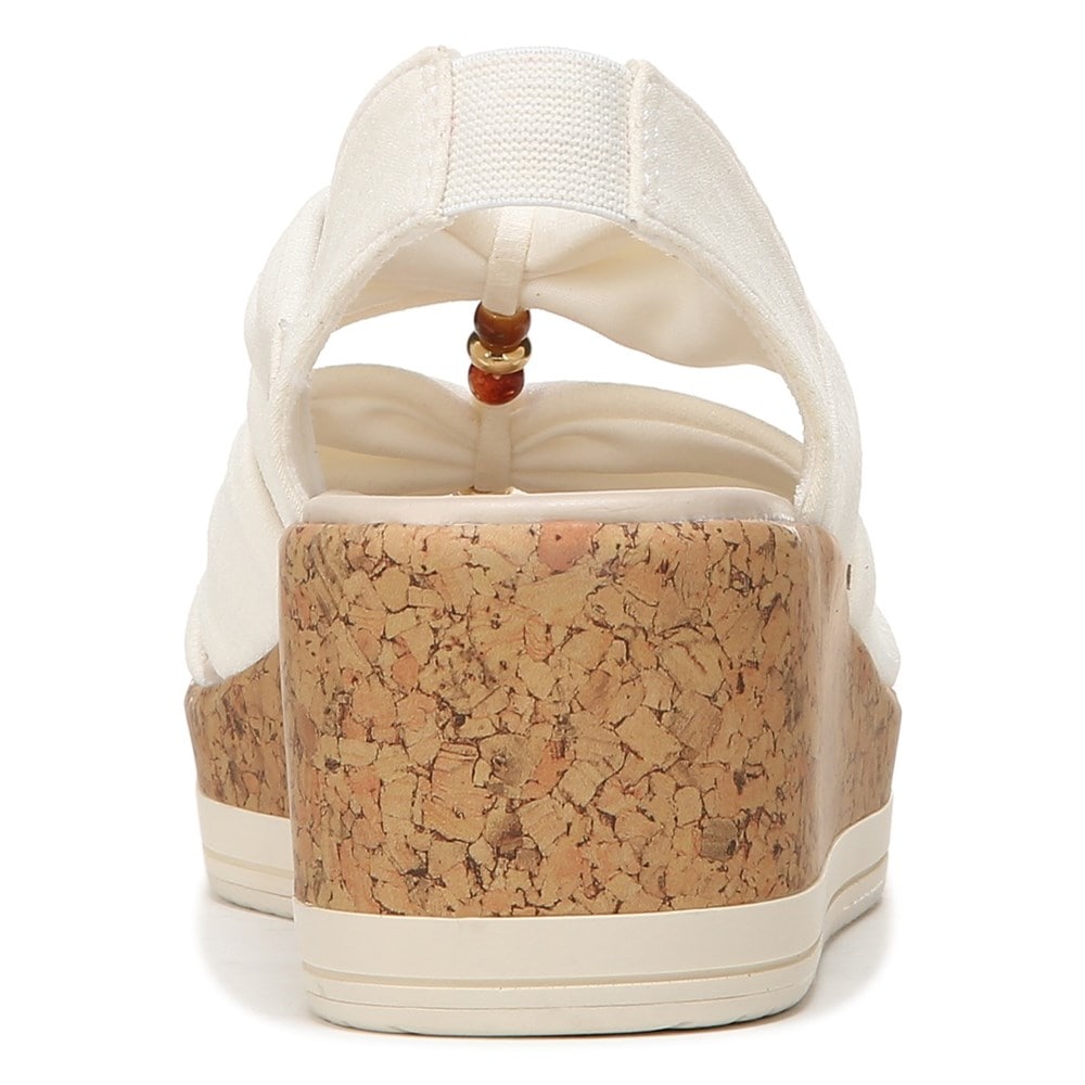 Bzees Roma Sandal Wedge - White Fabric Bzees Roma Sandal Wedge - White Fabric