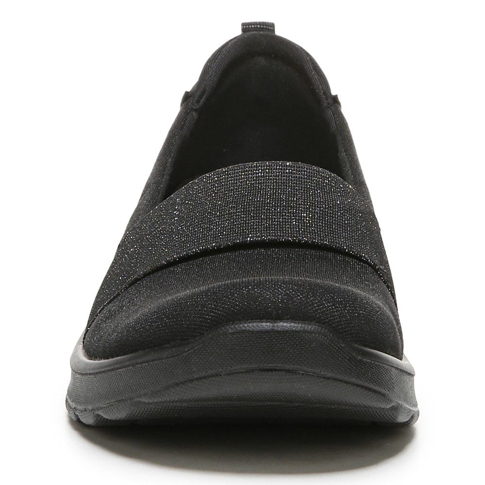 Bzees Gracie Slip On Loafer - Black Shimmer Fabric Bzees Gracie Slip On Loafer - Black Shimmer Fabric
