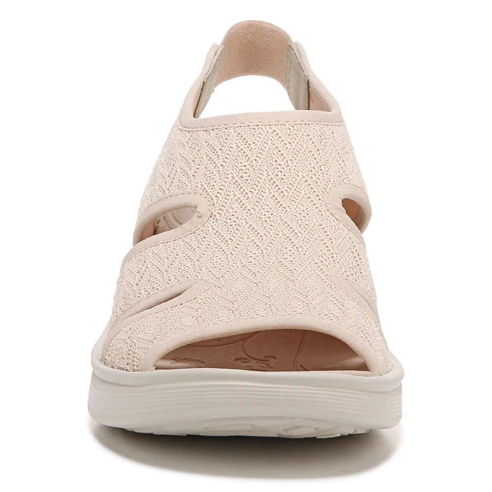 Bzees Daytona Slingback Wedge Sandal - Sand Brown Knit Bzees Daytona Slingback Wedge Sandal - Sand Brown Knit
