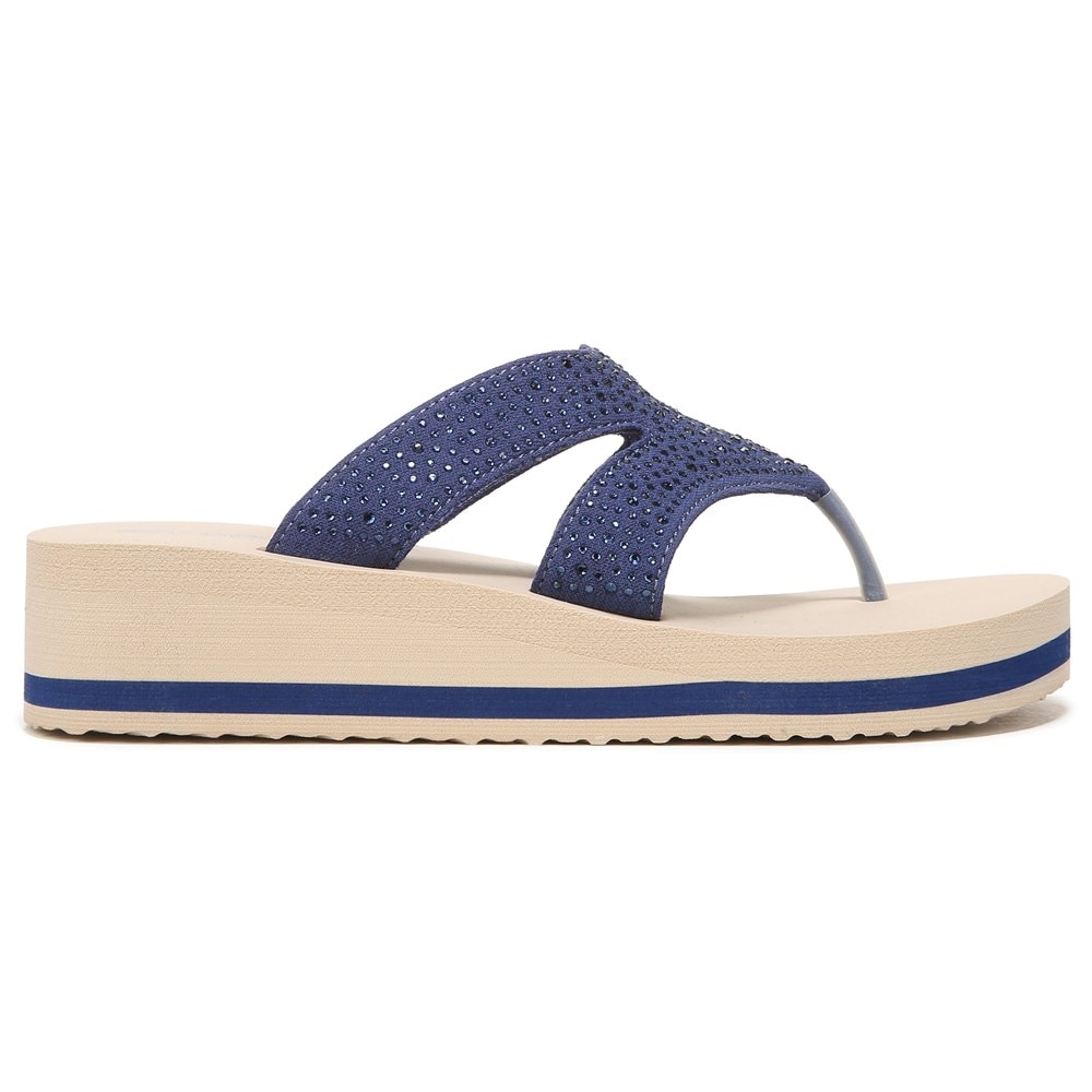 Bzees Rio Wedge Sandal - Blue Fabric Bzees Rio Wedge Sandal - Blue Fabric