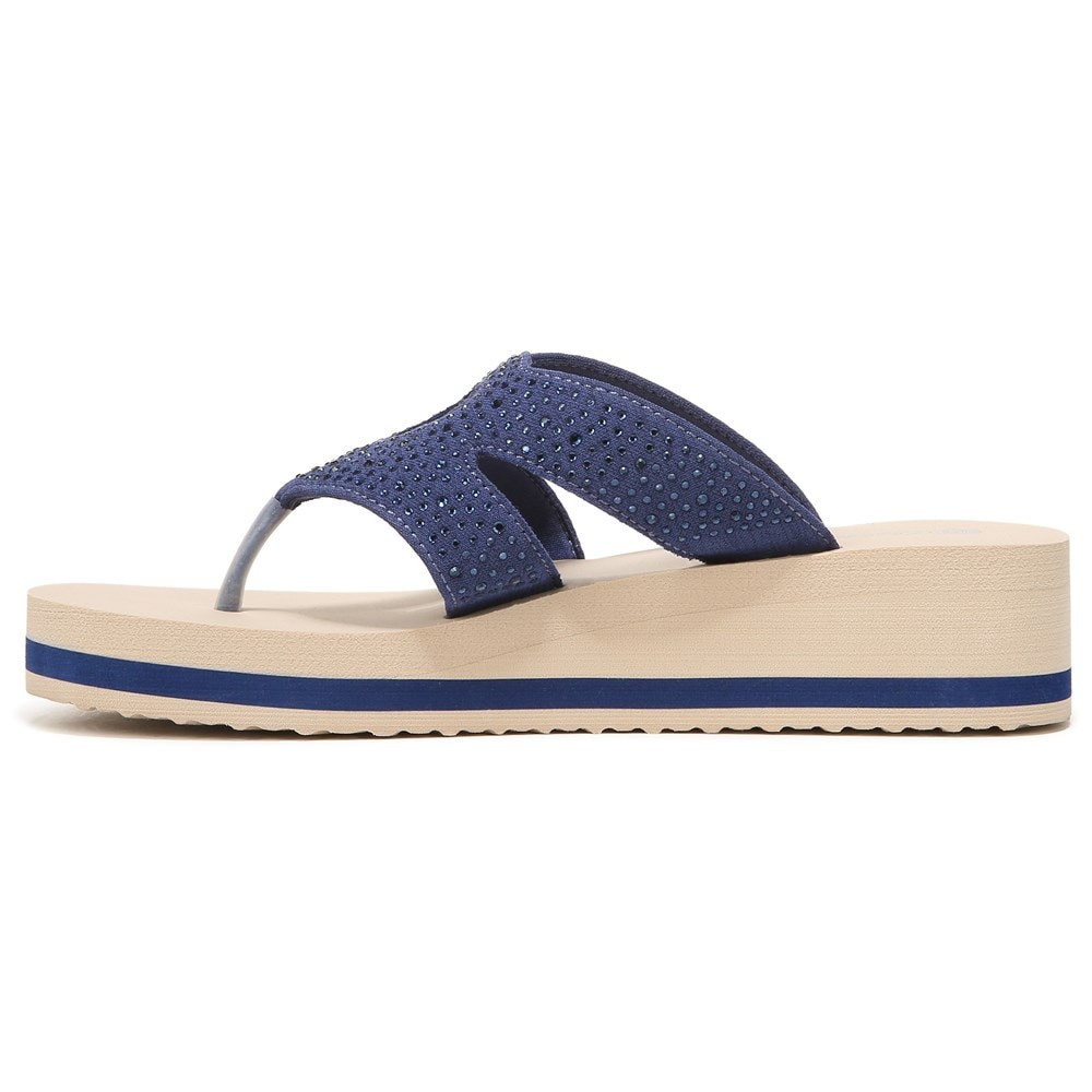 Bzees Rio Wedge Sandal - Blue Fabric Bzees Rio Wedge Sandal - Blue Fabric