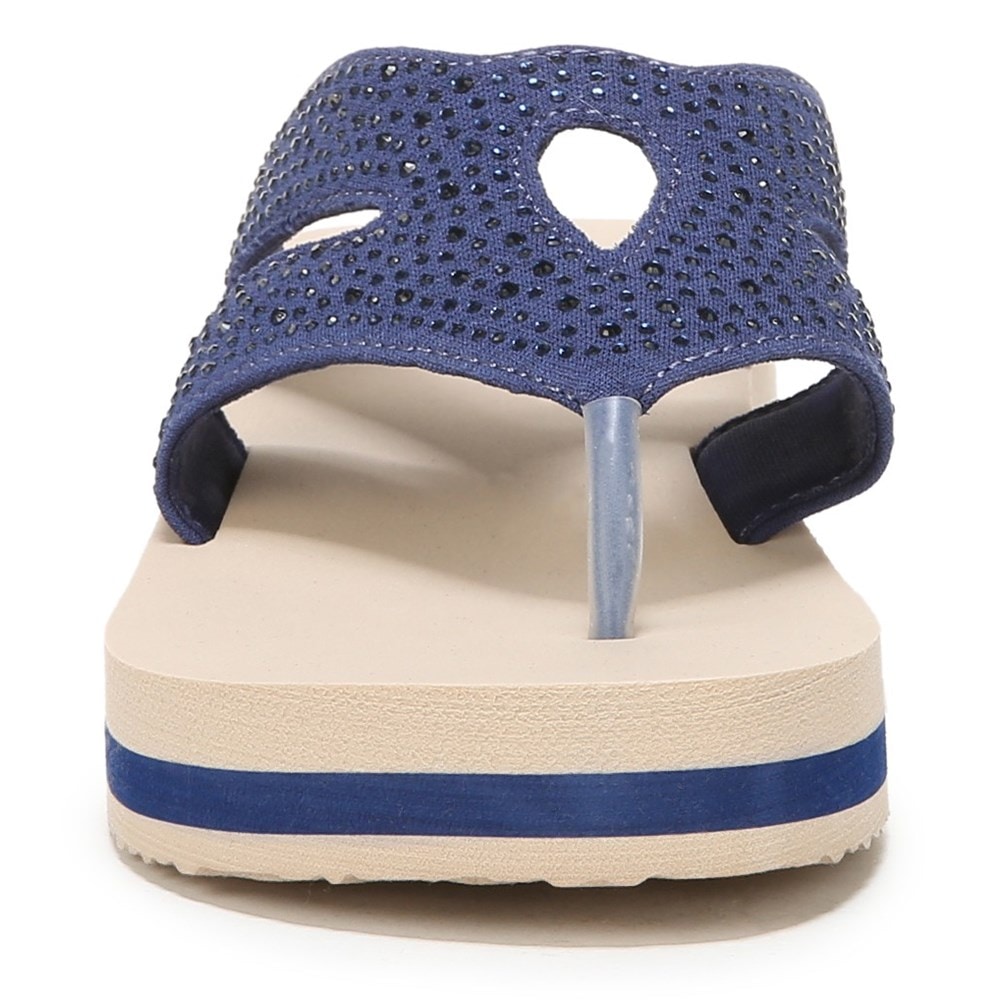 Bzees Rio Wedge Sandal - Blue Fabric Bzees Rio Wedge Sandal - Blue Fabric