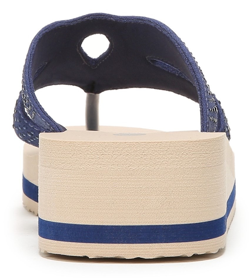 Bzees Rio Wedge Sandal - Blue Fabric Bzees Rio Wedge Sandal - Blue Fabric