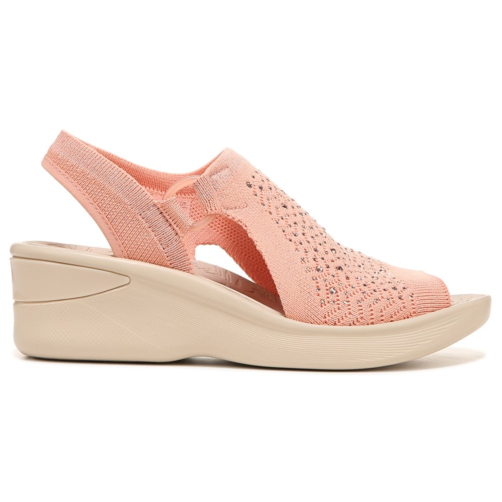 Bzees Star Bright Sandal - Peach Rhinestone Knit Bzees Star Bright Sandal - Peach Rhinestone Knit