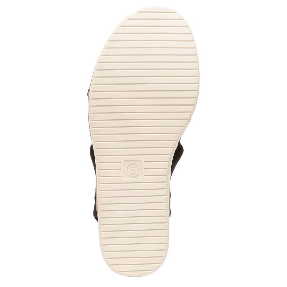 Bzees Roma Sandal Wedge - Black Fabric