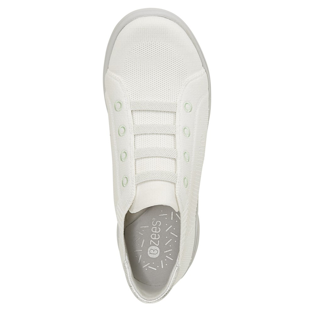 Bzees Golden Knit Slip On Sneaker - Brilliant White