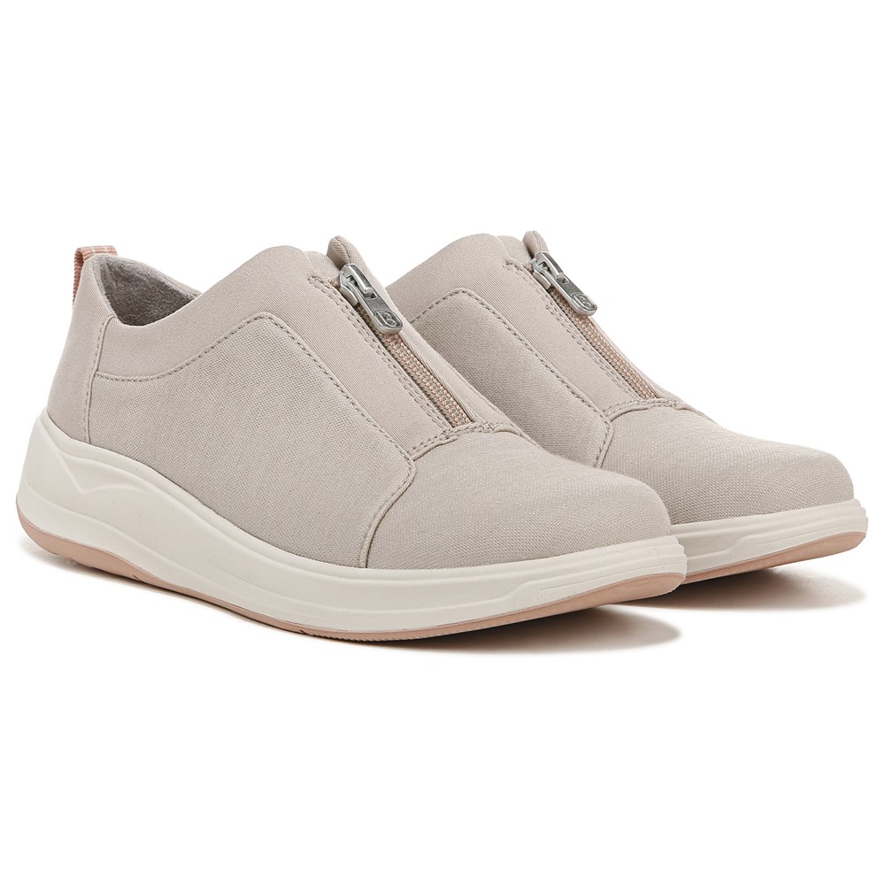 Bzees Take It Easy Sneaker - Taupe Shimmer Fabric
